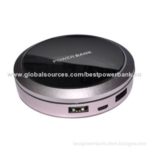 Unique one aluminum alloy high end electronically gift mobile power bank 7,800mAh w/mirror function